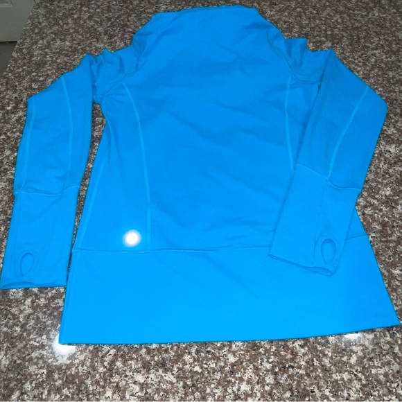 LULULEMON in stride jacket with hood snorkel blue and white - Picture 5 of 10